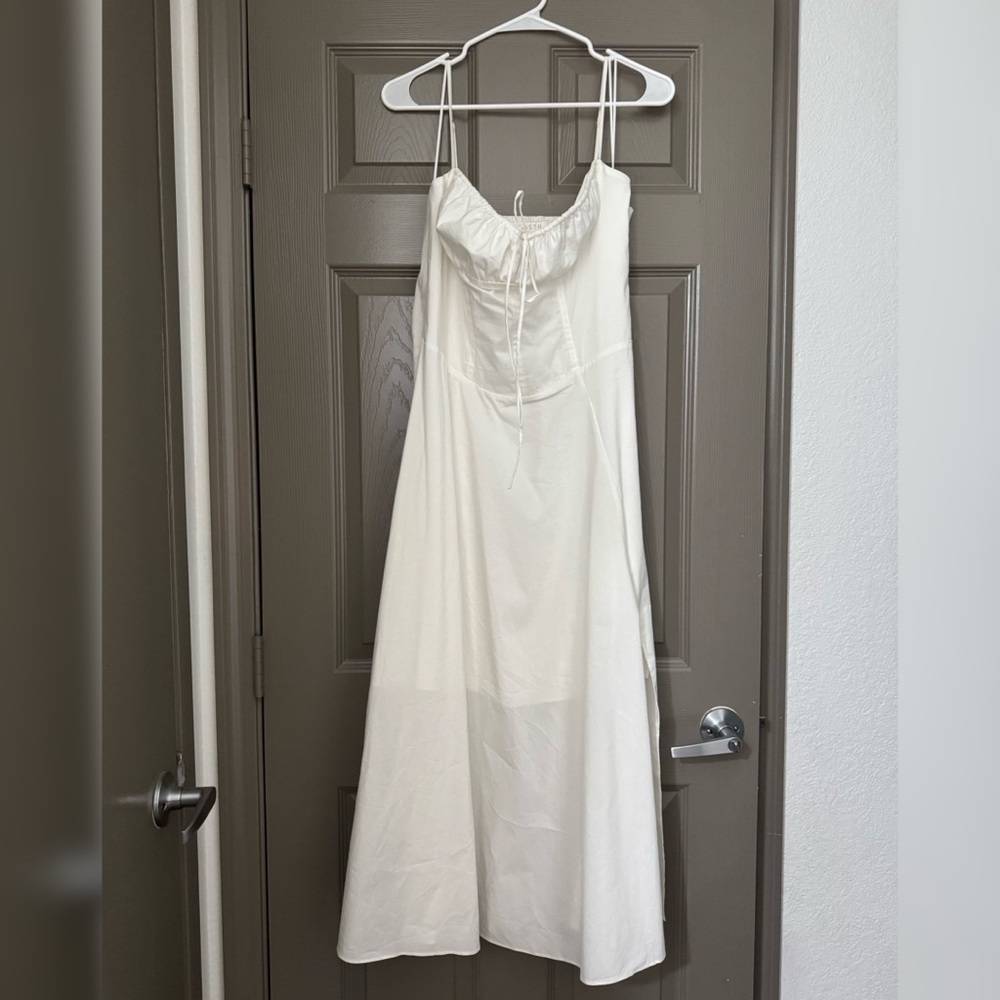 ASTR Corset Midi Dress- White